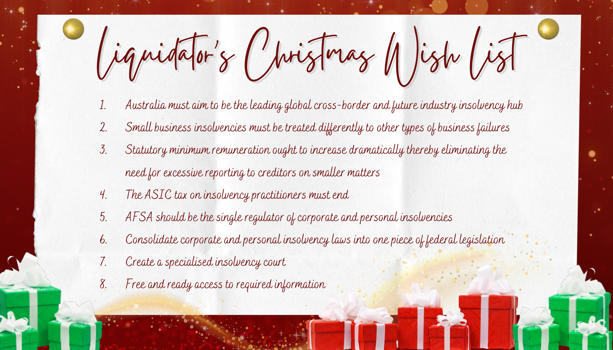 Liquidators Christmas Wish List