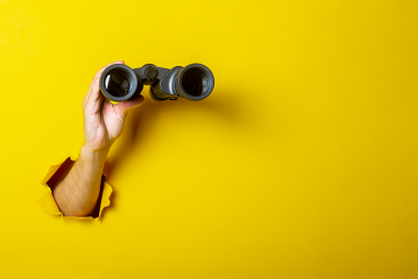 Holding out binoculars through a wall | SV Partners