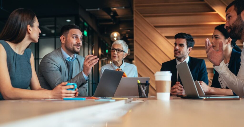 Group of people having a business meeting